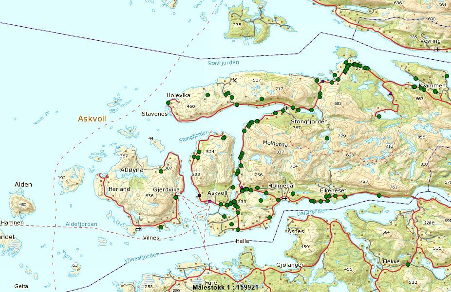 11 Figur 7: Viser fallvilt i Askvoll sidan 2000 Oppsummering: Askvoll bestandsplanområde meinar avgjerslegrunnlaget for planen er godt med grunnlag i kva ein har gjort med sett hjort og valdsstruktur