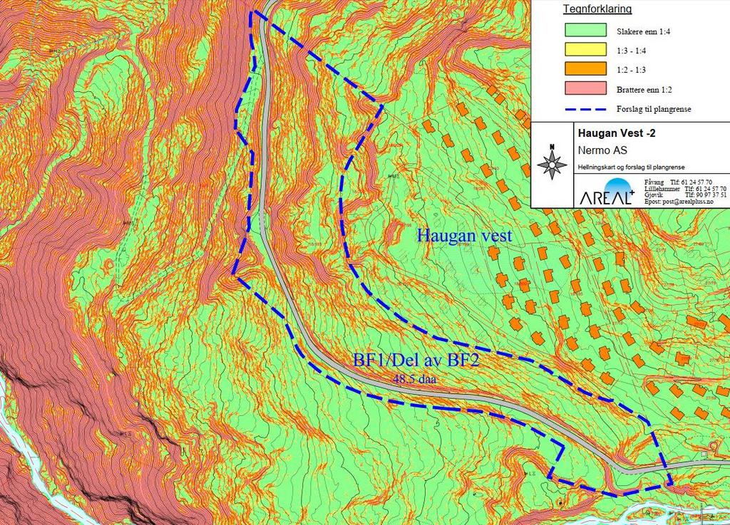 2.3 Landskap Planområdet ligger mellom ca 755 og 795 meter over havet.