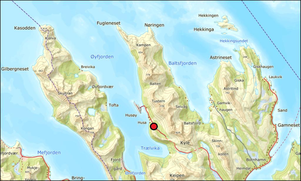 Ecofact Nord 1 Husøy hotell - 2018 Planlagt tiltak Det er planlagt å etablere et hotell med tilhørende anlegg ved Bjørnhaugen i Husadalen i Lenvik kommune.