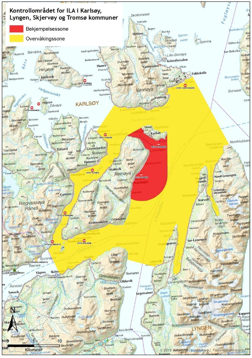 Vedlegg 2 prøvetaking: Plan for prøvetaking i forbindelse med kontrollområder for ILA Fiskehelsetjenesten har ansvaret for helsekontrollen.