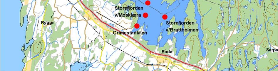 dag fra juni til midten av august. Det ble ikke tatt noen prøver fra stasjonen i Grepperødfjordenen og Grimestadkilen i 2017.