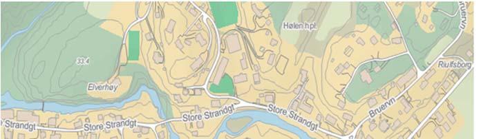 Figur 2.5. Kart som viser lokalisering av stasjonen i Hølen. Kartgrunnlag: Finn.