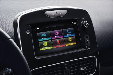 Praktisk nettilgang underveis Renault Clio fås med to komplette multimediesystemer tilpasset dine behov.