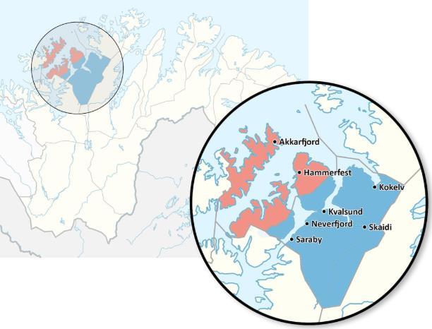 Nye Hammerfest kommune vil ha et areal på 2692 km2, og dermed være større enn 63 land i areal, deriblant