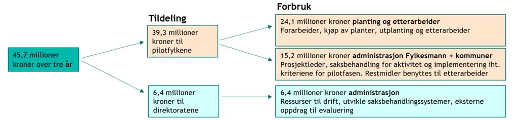 Pilotfasen for 'Planting av skog på nye areal som klimatiltak' M-1161 innhente en ekstern vurdering til evalueringen, og har kjøpt eksterne tjenester til dette formålet.