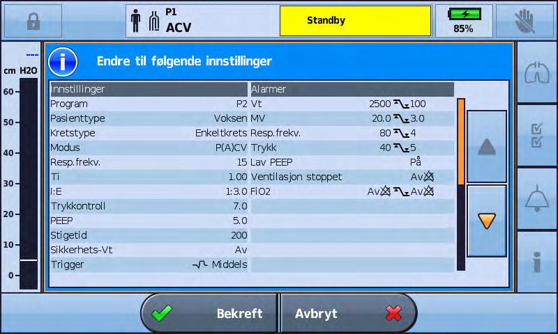 Bruke Astral-apparatet Slik bytter du mellom programmer: 1. Velg programmet du ønsker å bruke, på startskjermbildet for pasienten.