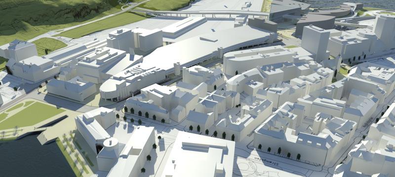 3D renderinger Nygårdstangen, Bergen fra vest