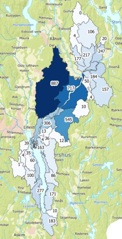 Det er for 98 % av vannforekomstene registrert mer enn en påvirkning.