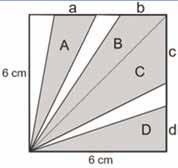 lengden ettersom arealet er kjent. Samtidig er det gunstig at alle de grå områdene i kvadratet er trekanter, for da kan alle betraktes som trekanter med samme høyde.