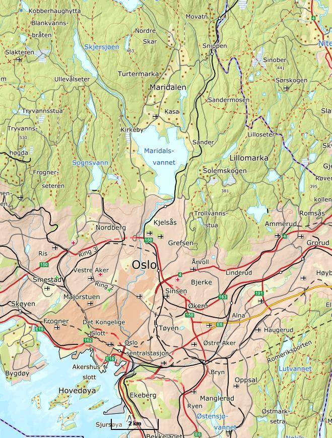 blant de høyeste i Norden. Akerselva er Oslos største vassdrag og har en regulert sommervannføring på 1,5 m 3 /sek.