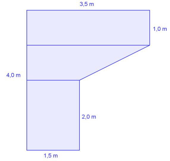 Tegningen under er en plantegning av 1. etasje i påbygget: d) Regn ut arealet av grunnflaten av påbygget. A 9,0 m 4,0 m 36 m Arealet av grunnflaten blir 36 m. e) Regn ut arealet av vaskerommet.