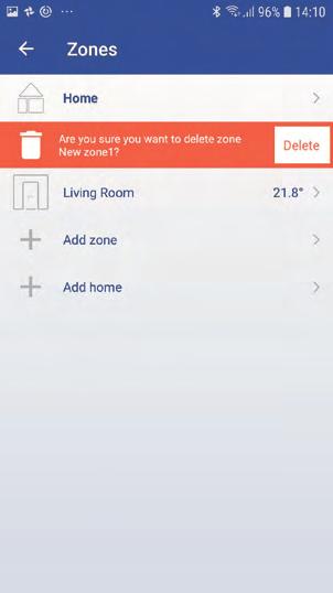 Delete Remove and delete products/heaters from your device list. Swipe the heater to your left and the Delete option will appear.