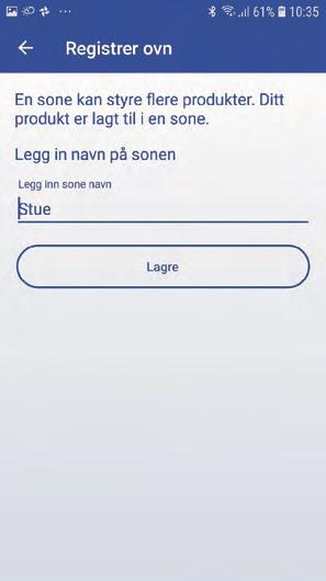 Ny konto Ovnen er nå registrert og lagt til appen.