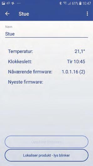 Produkt fra hovedmenyen PS! For å oppdatere firmware må du være tilkoblet samme nettverk som dine ovner.