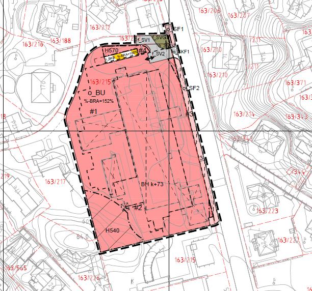 Fremstillingen av den aktuelle delen av planen er oppdatert til gjeldende planlov. Planområdet for reguleringsendringen samsvarer med felt O3 i gjeldende plan og hovedformålet er videreført.