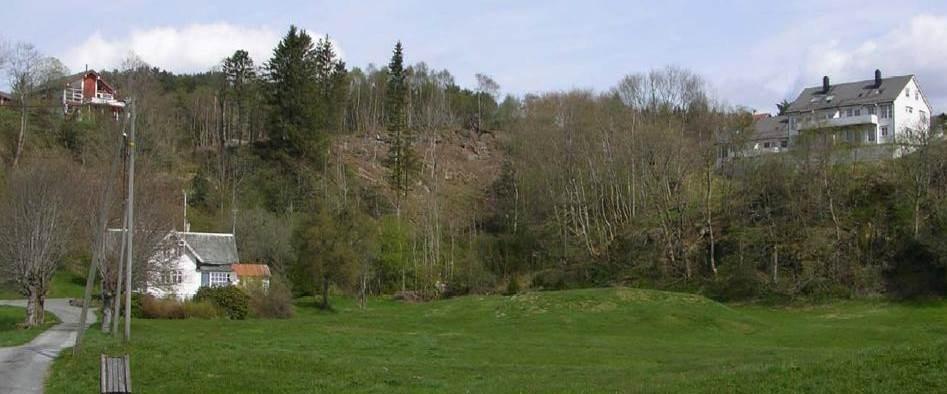 Terrengtilpasning, nær og fjernvirkninger Planområdet er i dag et ubebygd grøntområde i forlengelsen av friområder på høydedrag i nord og øst.