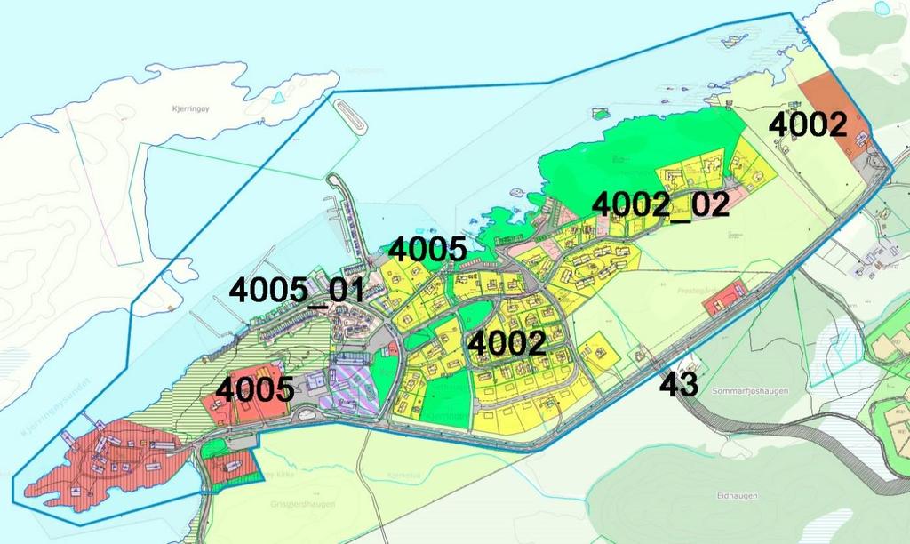 Planer som oppheves helt eller delvis PlanId 4002 Kjerringøy sentrum oppheves, den del av planområdet som ligger utenfor ny områdeplan er ivaretatt i kommuneplanens arealdel.