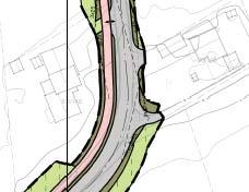 Gjeldende plankart Høringsforslaget Revidert plankart Ved innkjøringen til Fåmyråsen er arealet på