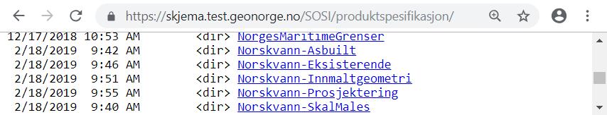 NORSK VANN DATAFLYT PROSJEKT TILGANG TIL PRODUKTSPESIFIKASJONER Applikasjonsskjema (xsd-filer) er publisert på http://skjema.test.geonorge.