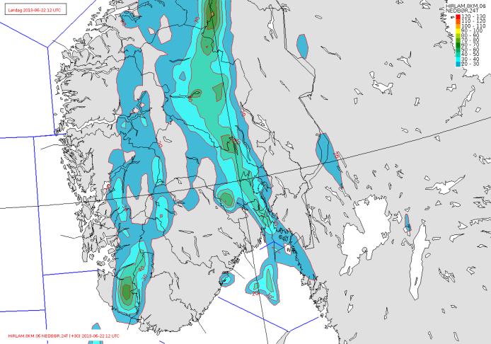 nedbør fra Hirlam08, 00