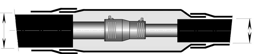 Skjøt (PE-HD krympemuffe) Dimensjon Ø 76-450 mm CLM 2.320 Muffer- og reduksjonsmuffer 1 2 3 4 d1 d2 d2 1 PE-Sveisemuffe; se CLM 2.350 2 Isolasjon, PUR eller PE; se CLM 2.