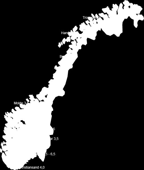 SNØSONER OG LEKTEAVSTAND SNØSONER OG LEKTEAVSTANDER Finn riktig lekteavstand for ditt distrikt! SLIK GJØR DU: 1 Se på kartet og finn ut hvilken snøsone du skal bygge i.