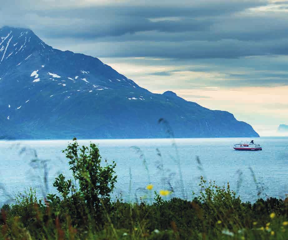 Om våren kan du også nyte utsikten til de vakre Lyngenalpene når vi tar en avstikker inn