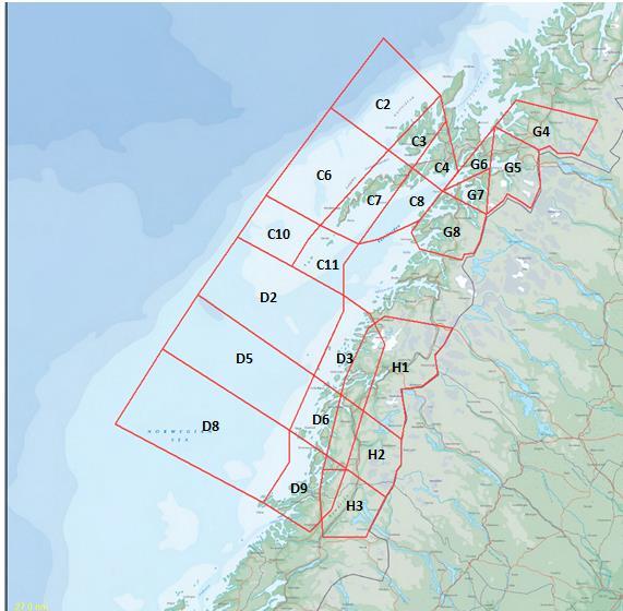 4 av 6 Kartet viser FUA områder som planlegges benyttet i 1. flyperiode. Høyder vil bli benyttet ihht AMC avtalen. g) Aktiviseringstider oppgitt med dag, måned og år samt klokkeslett oppgitt i UTC.