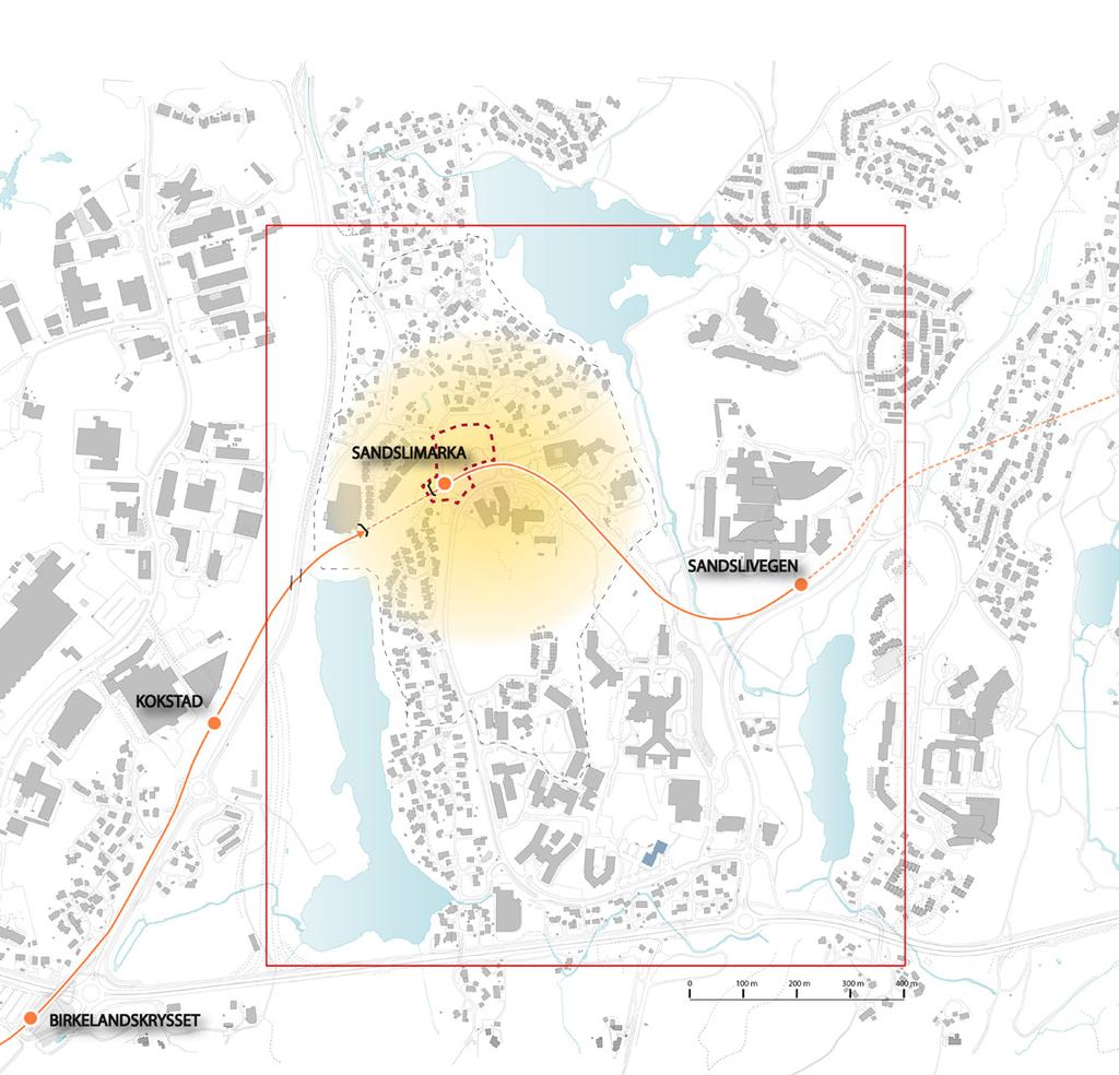 Falsens vei 67 ligger i sone 2 byfortettingssonen, men nær bybane på Wergeland. Folldalsheia ligger i ytterkant av sone 2 byfortettingssonen, med behov for ny tilkomst til bybanen på Råstøl.