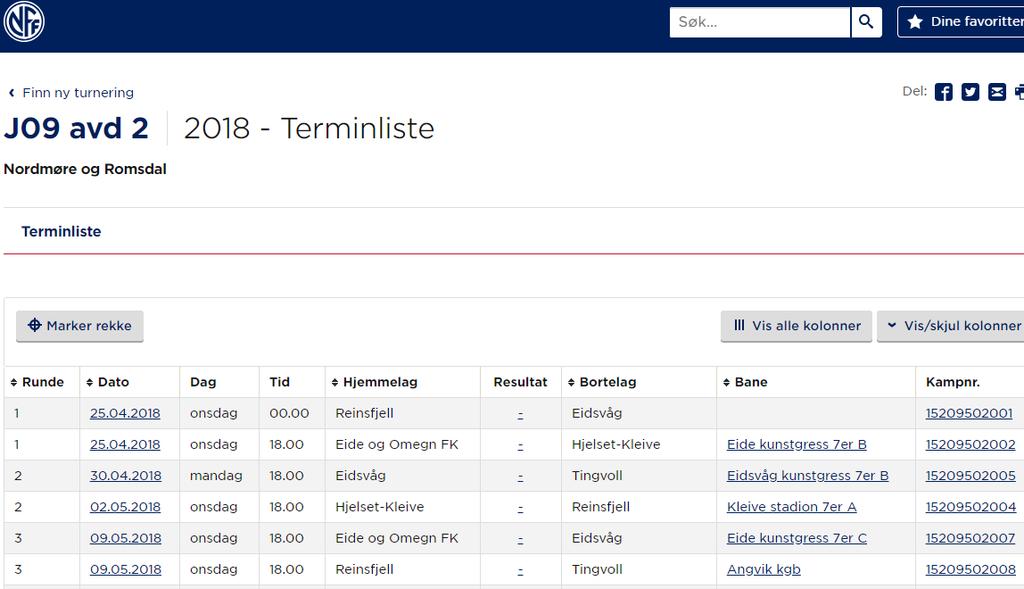 Barnefotball 8-9 år 5er fotball Lagene deles inn i avdelinger og det settes opp spilleplaner.