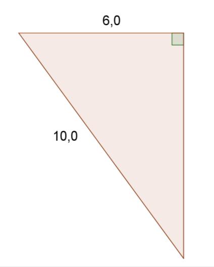Oppgåve 4 I den rettvinkla trekanten er måla gitt opp i meter.