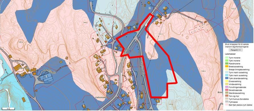 113131r1 27. november 2017 Side Den aktuelle tomta grenser mot Fv281/Røedsåsen i nord og Skoglundveien i vest. I øst/sydøst grenser den mot eiendommen GBnr 37/1 og i sydvest mot GBnr 37/113.