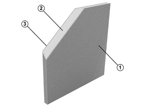 1.2.5 Fyllinger Rammekonstruksjonen tillater vinduer i alle portbladene. Andre materialer enn de som er beskrevet over leveres på forespørsel. 1.2.5.3 FA2 Glatt 1mm anodisert aluminium utvendig og innvendig.