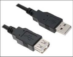 Klipp av hann-kontakten til USB skjøtekabelen vi skal bruke kabelen med hunn-kontakten (se bildet over). Ta av ca. 10 cm av den ytterste svarte isolasjonen på kabelen.