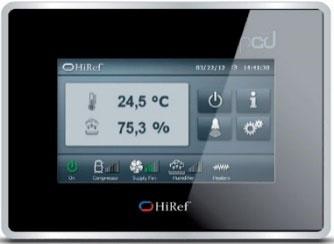 HiPro XL Carel Pco5 kontroller med display. Håndterer selv avanserte funksjoner og har fri programmerbare inn og utganger for alarm.