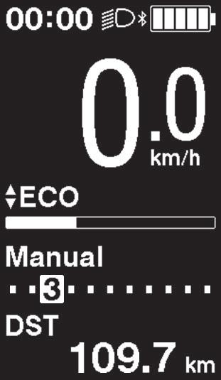 BRUK OG INNSTILLING Bytte til kjøredataskjermen (SC-E6100) Tilbakestille kjøreavstanden Tilbakestill kjøreavstanden som vises på startskjermen.