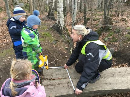 Vi trillet inn i skogen til «bukkene bruse