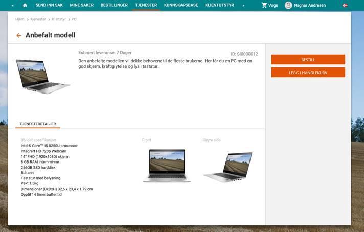 Bestillingen går så til vår PC-leverandør sm vil klargjøre PC g de vil ta kntakt med deg fr å avtale levering.