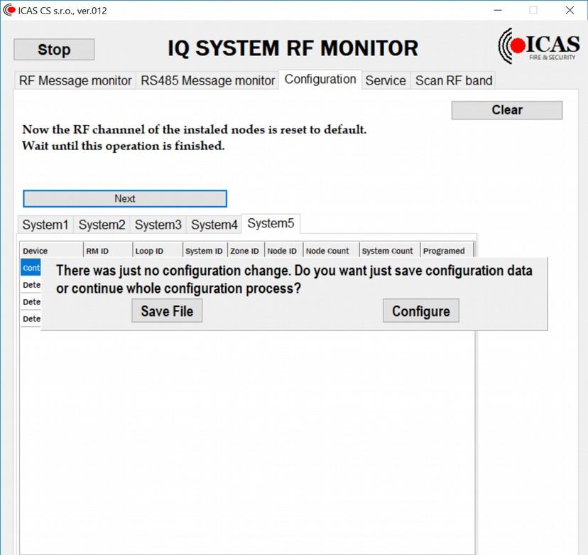 13.3. Programmering stopper under oppsett/endring av et system Ved oppsett/endring av et system, anbefales det å ha avsluttet RF-Monitor programmet og tatt ut DS-IQ, for å så starte det på nytt.