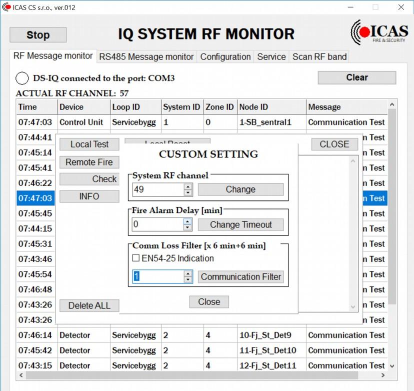 14. RF-Monitor programmet, enkel veiledning RF-Monitor kjører på Windows 10. Programmet brukes til å sette opp systemer og betjene de. Man kan enkelt skanne eksisterende systemer, og se hva som skjer.