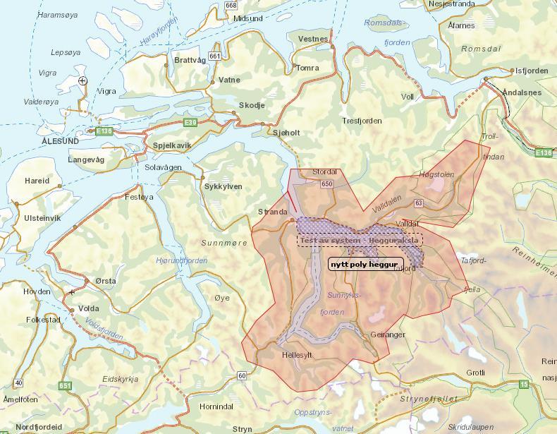 Polygon for befolkningsvarsling med