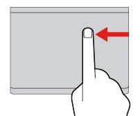 Sveipe fra venstre kant Sveip inn fra venstre kant på pekeplaten med én finger for å vise den forrige appen du har brukt.