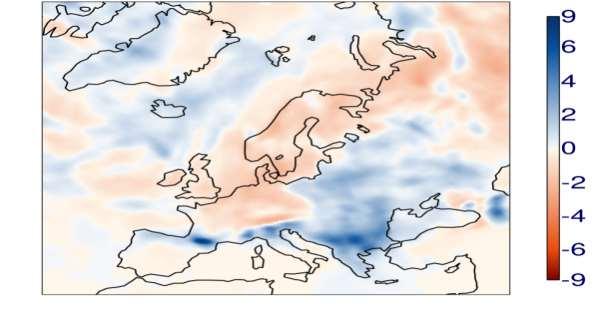 Temperatur ( C), avvik fra