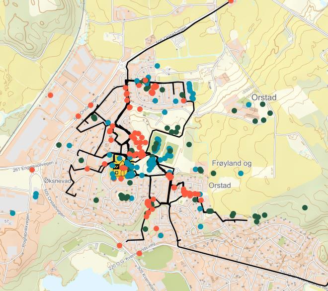 Ballspel i Vikskogen Ballspel på fotballbanane på Orre Ballspel i Idrettshallen på Orre Går på skøyter nord for Vikvegen ved Pollestad Leikeplass i Orre barnehage Leikeplass vest for Orre barnehage