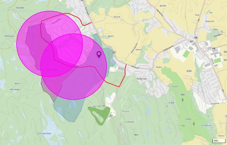 13 til ny kollektivtrase vil med full utbygging gi en tosidig tilknytning av boliger i motsetning til dagens trase.