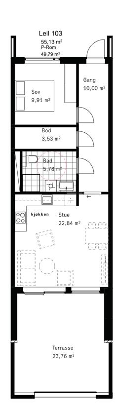 forestillingen om kvadratmeter En smart,lys,