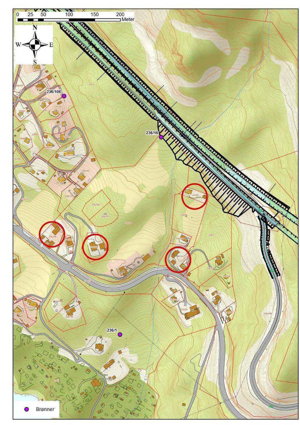 Side 33 av 83 Figur 17: Brønn 236/16 rett på nedsiden av E16.