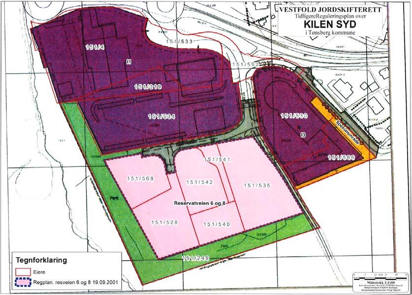 Figur 2: Reguleringsplanene som gjaldt før planen som