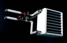 Lufte- og avtappingsventil er ikke standardutstyr. Se måleskisse vedrørende korrekt innog utløpstilkobling av varmebatteriet.