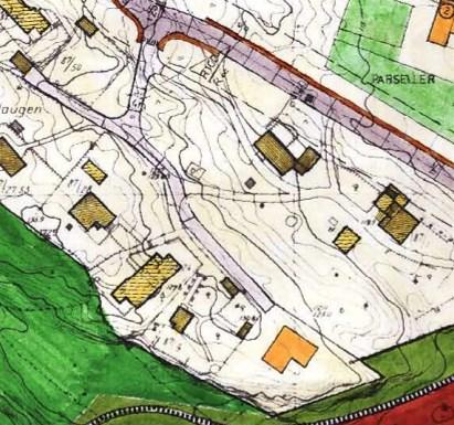 Utnyttelsesgrad/ byggehøyder/estetikk Tomtene er relativt kuperte. For at bebyggelsen i størst mulig grad skal kunne tilpasses terrenget, er tomtene påført ulike byggehøyder og byggegrenser.